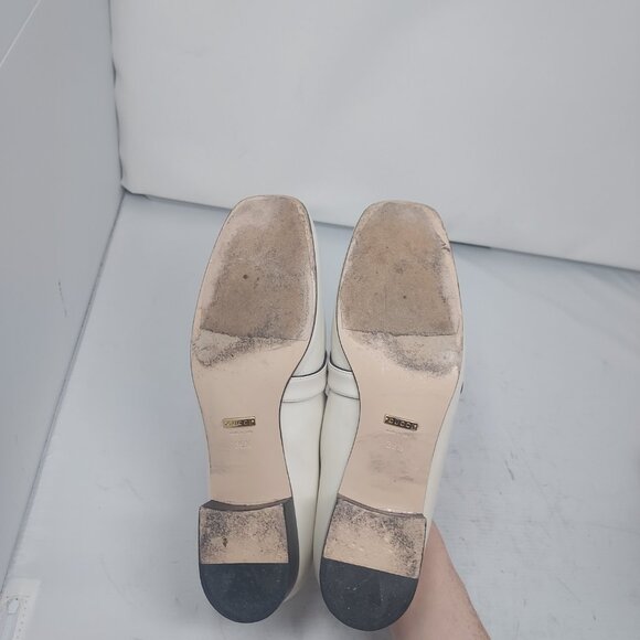 Gucci Marmont GG White Leather Womens Loafer - Picture 2 of 16